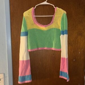 Sincerely Jules Multicolor Crochet Top